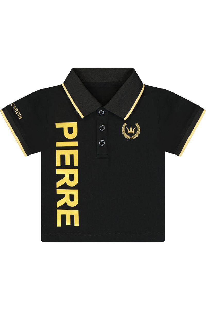 חולצת צווארון PIERRE CARDIN לוגו מותג לאורך לילדים