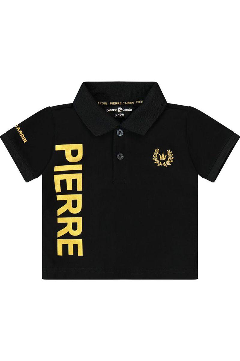 חולצת צווארון PIERRE CARDIN לוגו מותג לאורך לתינוקות