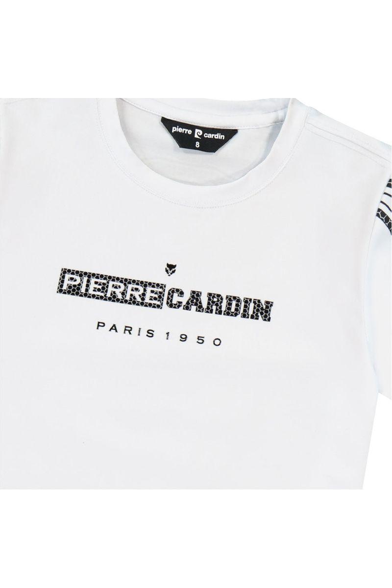 חולצת טי שרט PIERRE CARDIN הדפס אחורי נמר גיאומטרי לילדים