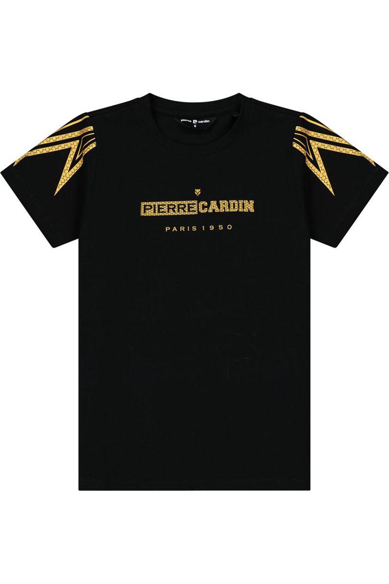 חולצת טי שרט PIERRE CARDIN הדפס אחורי נמר גיאומטרי לילדים