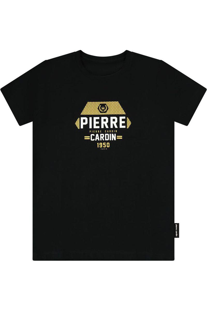 חולצת טישירט PIERRE CARDIN לוגו מותג באמצע לילדים