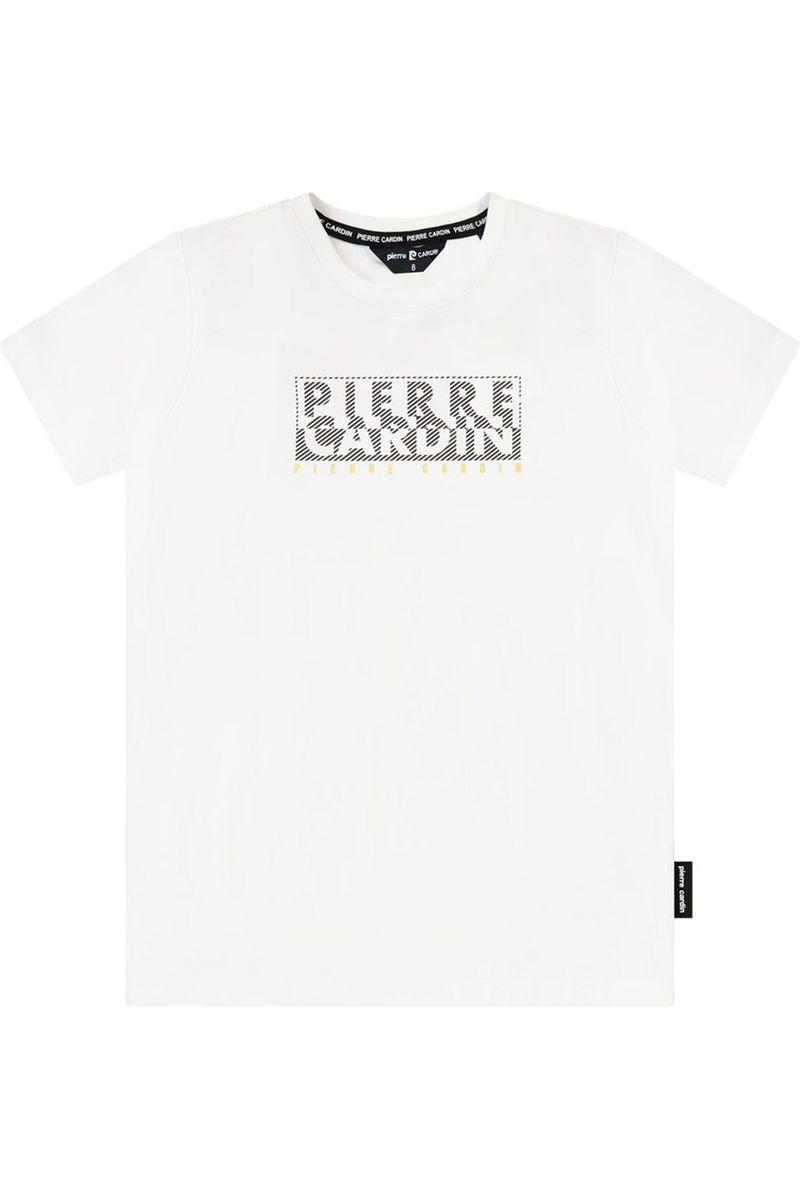 חולצת טישירט PIERRE CARDIN לוגו מותג באמצע לילדים