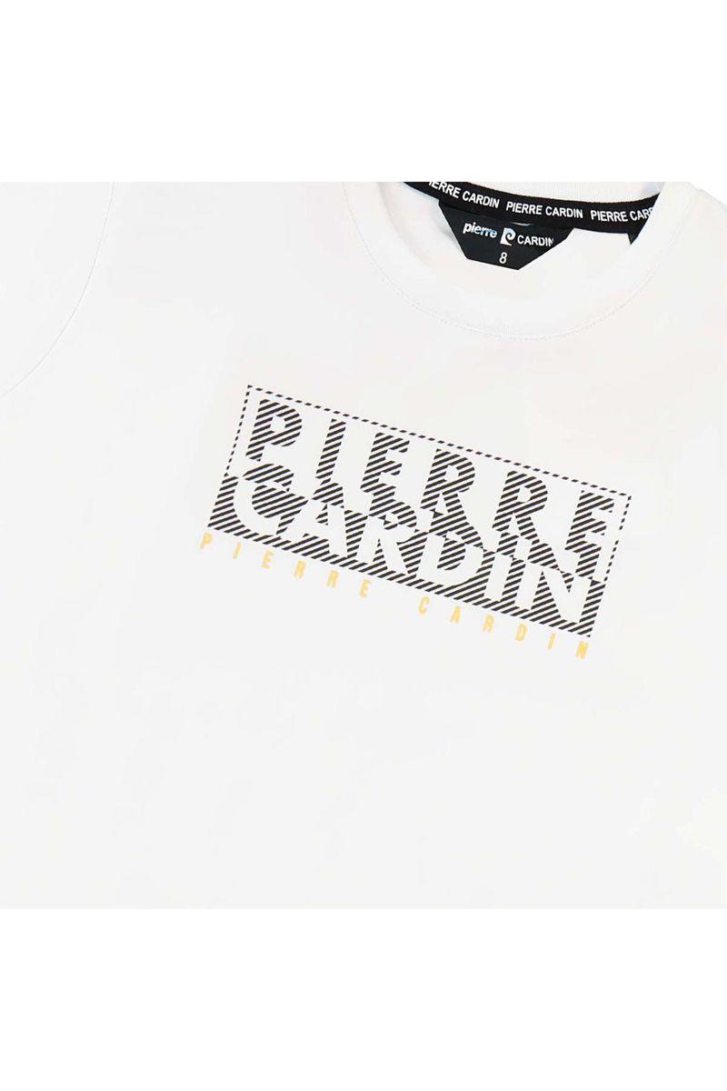 חולצת טישירט PIERRE CARDIN לוגו מותג באמצע לילדים