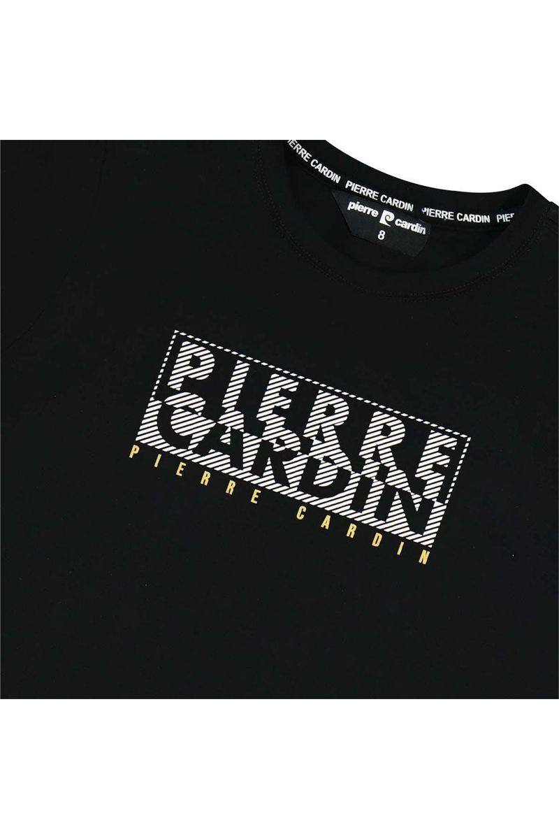 חולצת טישירט PIERRE CARDIN לוגו מותג באמצע לילדים