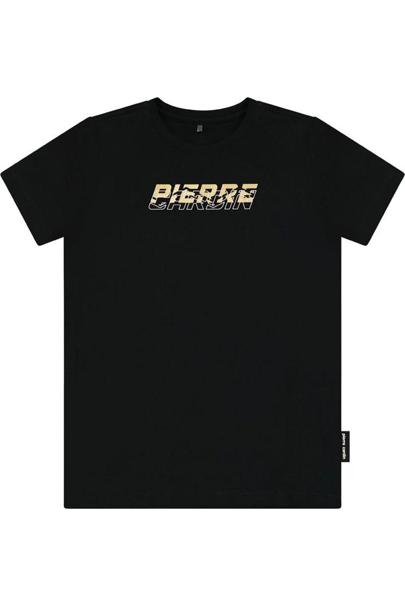 חולצת טישירט PIERRE CARDIN ממותגת בגב לילדים