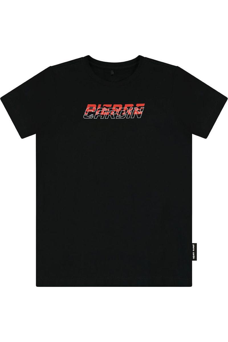 חולצת טישירט PIERRE CARDIN ממותגת בגב לילדים