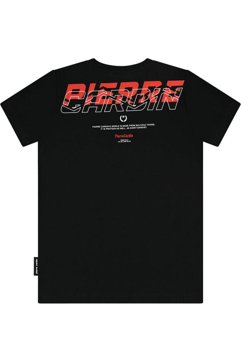 חולצת טישירט PIERRE CARDIN ממותגת בגב לילדים