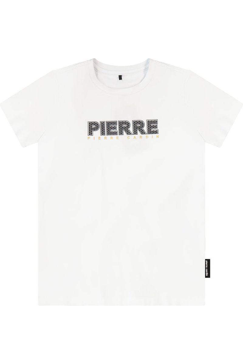 חולצת טישירט PIERRE CARDIN לוגו מותג באמצע לילדים