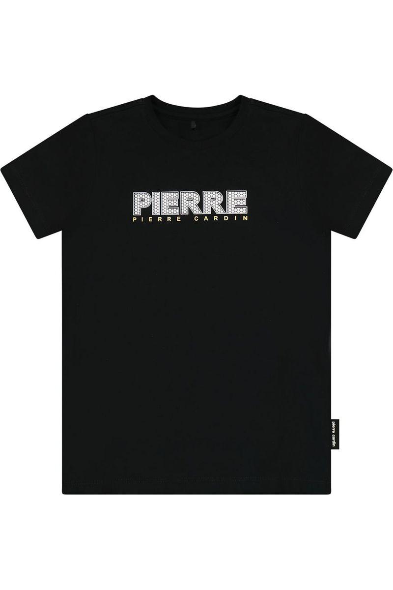 חולצת טישירט PIERRE CARDIN לוגו מותג באמצע לילדים