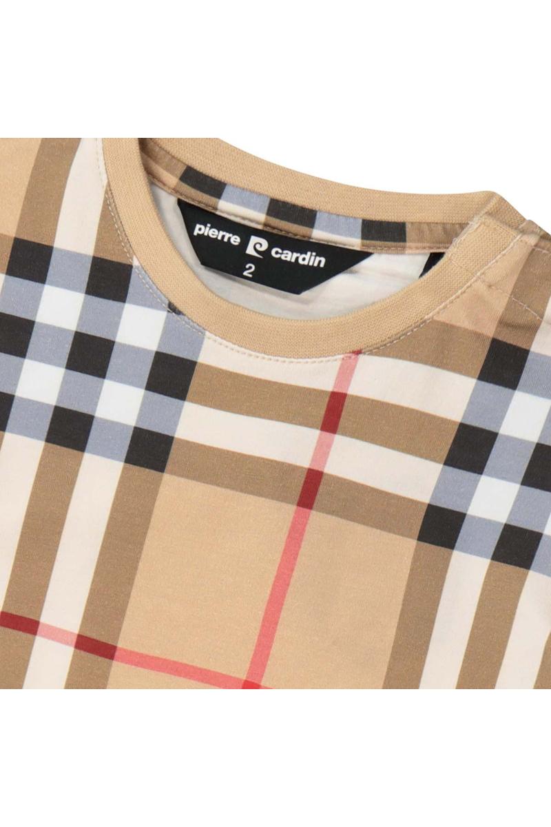 חולצת טישירט PIERRE CARDIN פאץ' בצד לתינוקות Brown / 3-6M