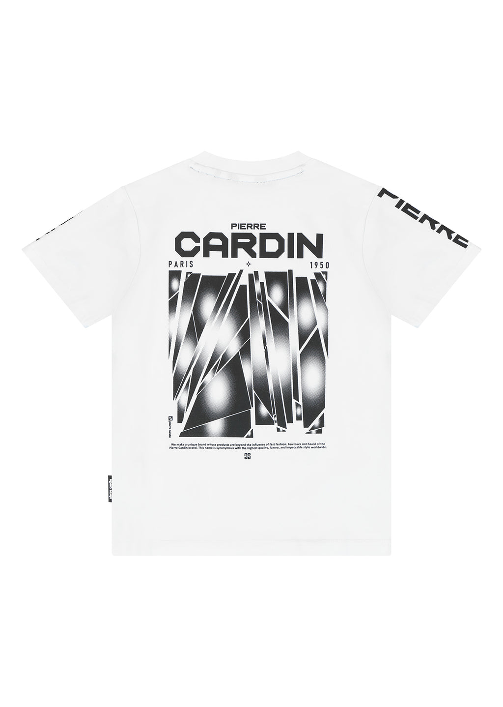 חולצת טישרט PIERRE CARDIN הדפס לוגו גדול וטקסט בולט בחזית לילדים
