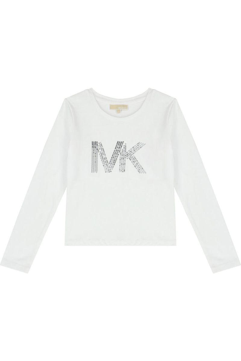 חולצת טי שרט ארוכה MICHAEL KORS לוגו מרכזי לילדות