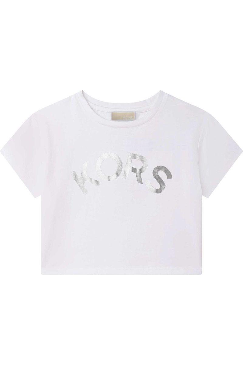 חולצת טי שרט MICHAEL KORS לוגו מעוגל לילדות