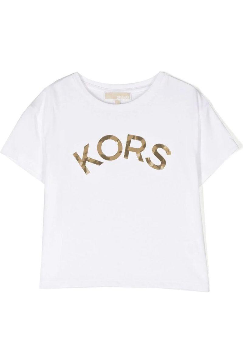 חולצת טי שרט MICHAEL KORS לוגו מעוגל לילדות