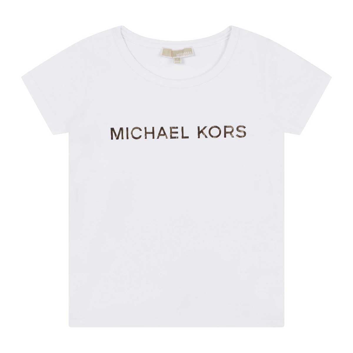 חולצת טי שרט MICHAEL KORS לוגו מטאלי לילדות