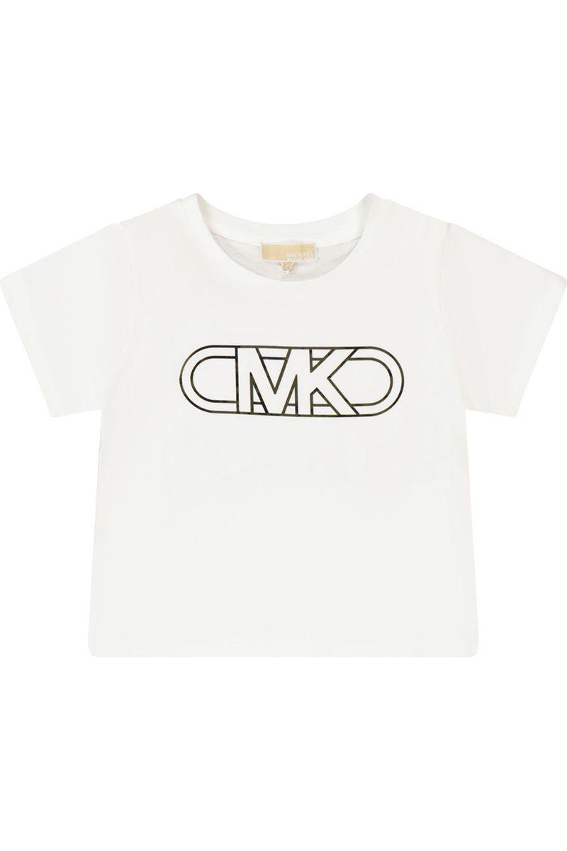 חולצת טי שרט MICHAEL KORS לוגו זהב לילדות