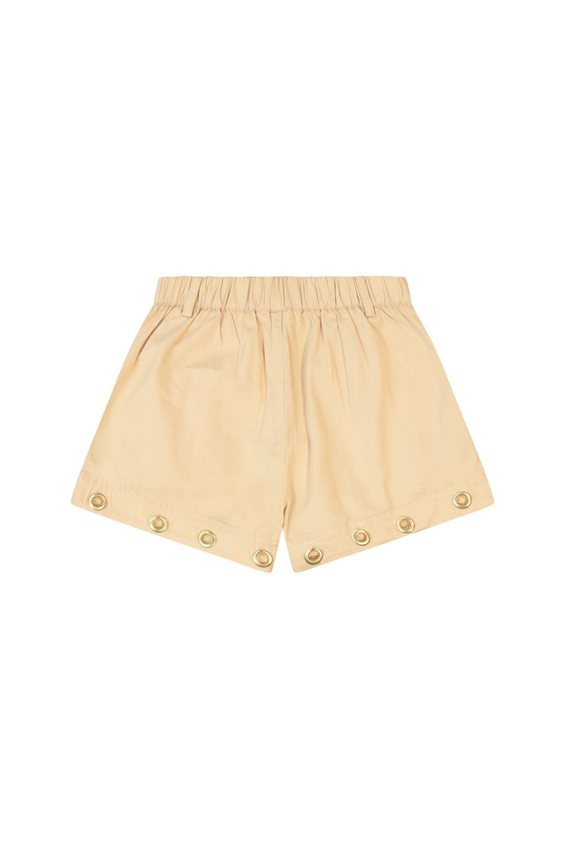 מכנסי שורט אלגנטיים MICHAEL KORS עיטור לולאות לילדות White / 2Y