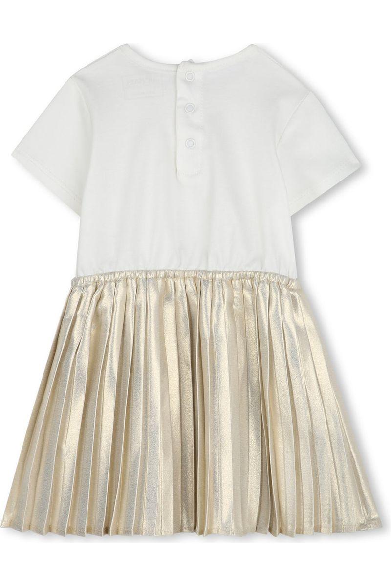 שמלת MICHAEL KORS הדפס לוגו מותג באמצע לתינוקות