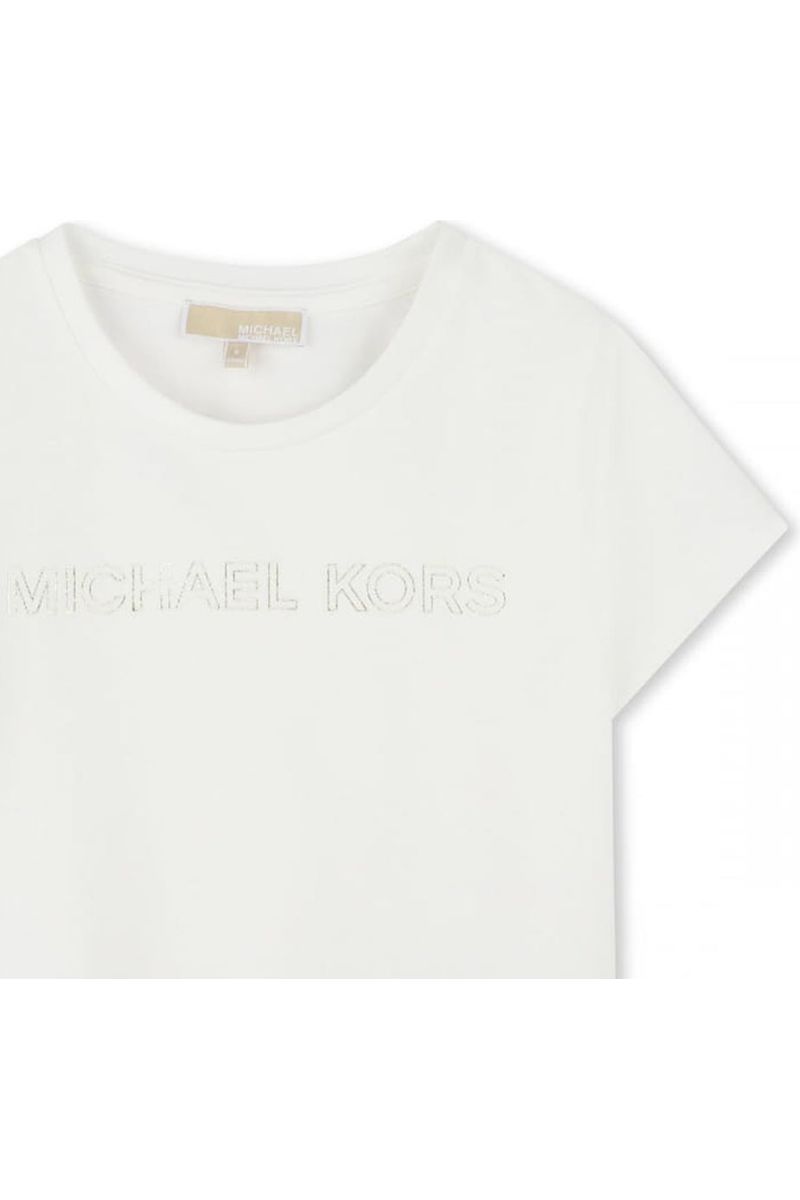 חולצת טישירט MICHAEL KORS לוגו מותג באמצע לילדות