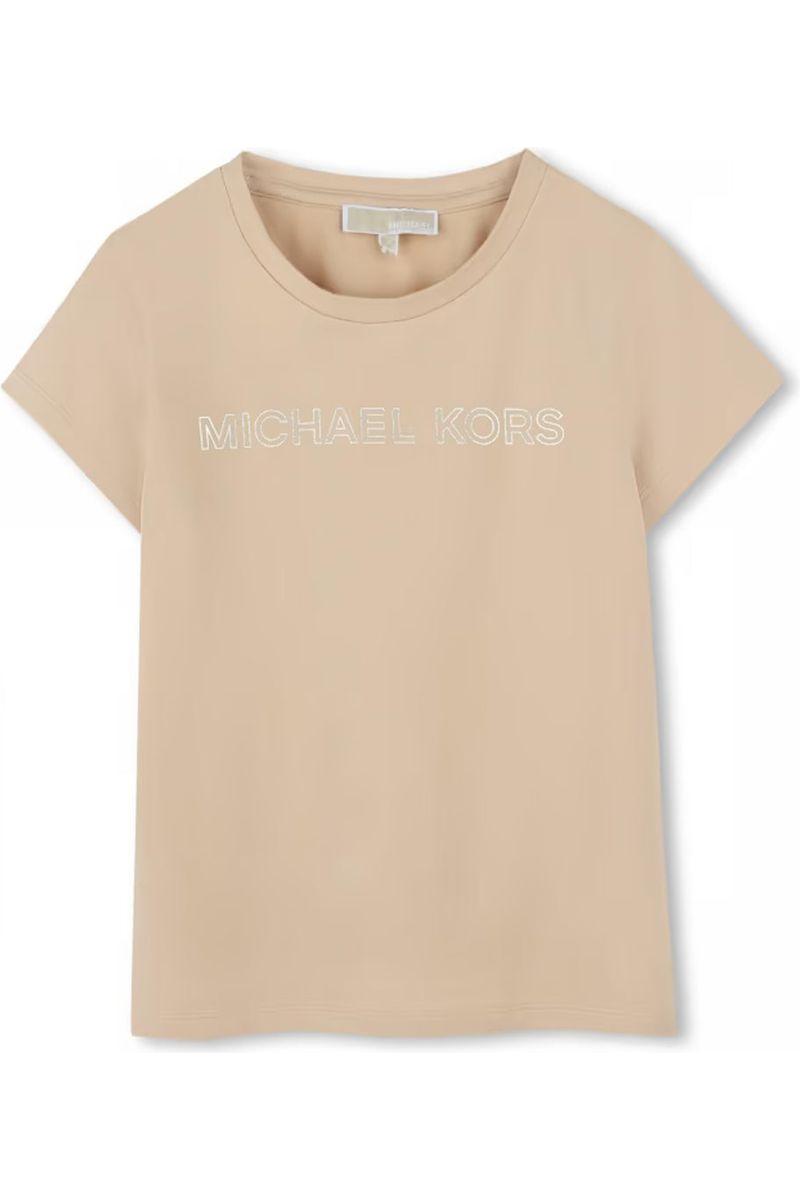 חולצת טישירט MICHAEL KORS לוגו מותג באמצע לילדות