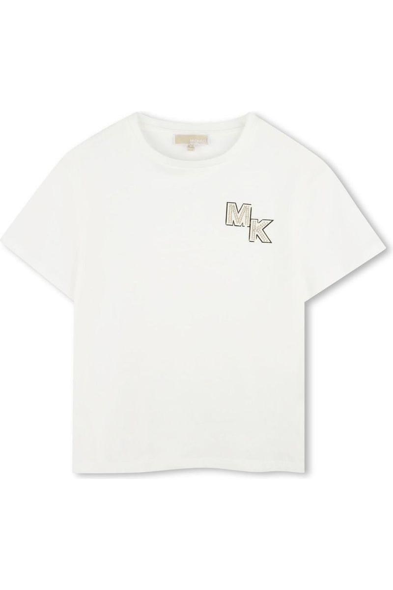 חולצת טישירט MICHAEL KORS לוגו מותג בצד לילדות