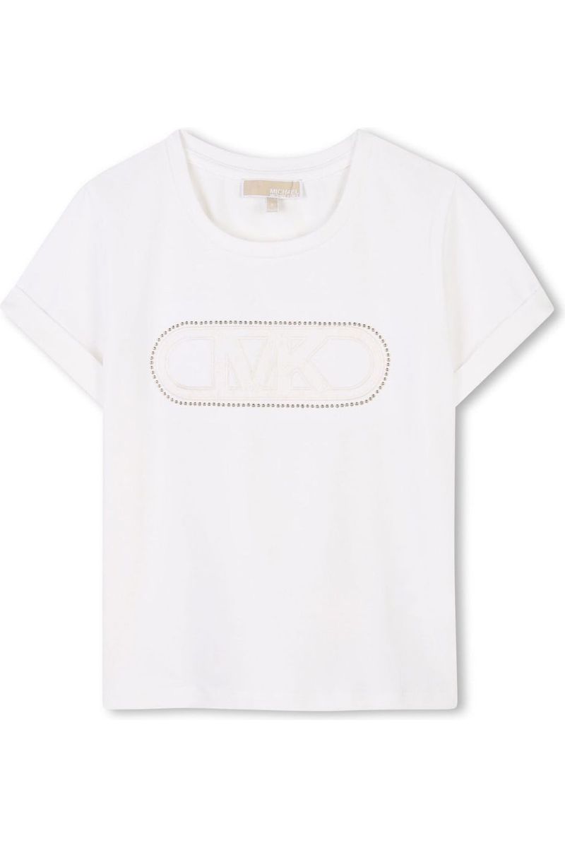 חולצת טישירט MICHAEL KORS לוגו מותג באמצע לילדות