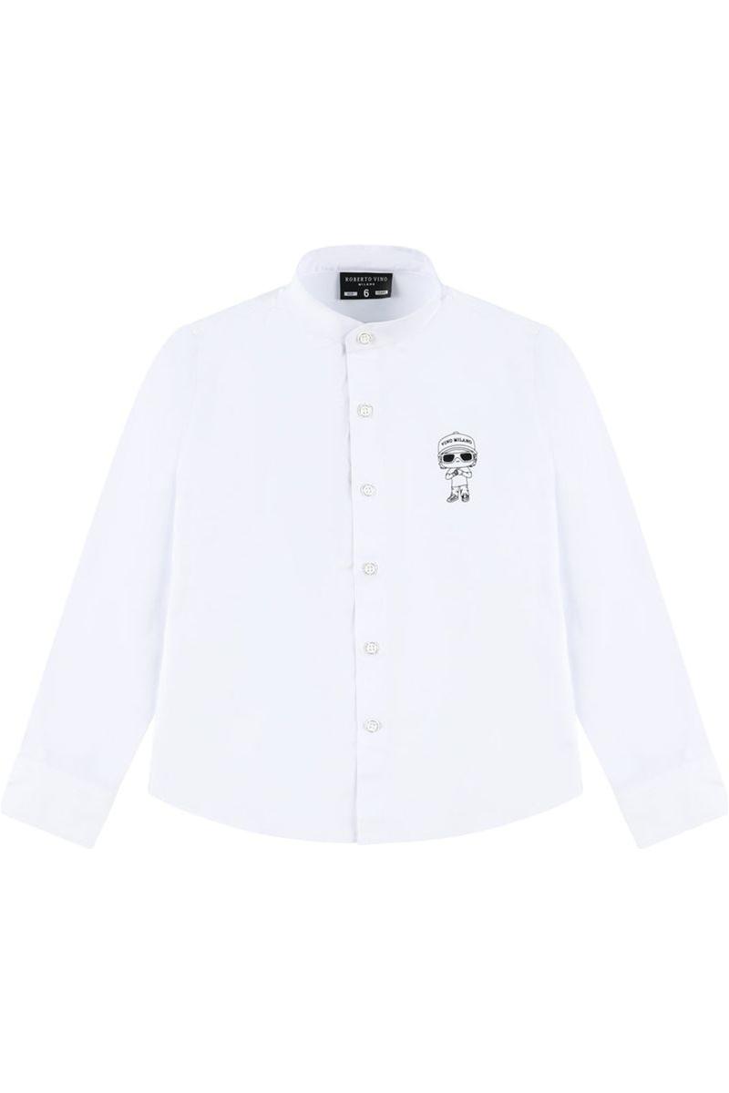 חולצה מכופתרת ROBERTO VINO ארוכה אייקון ילד בצד לילדים