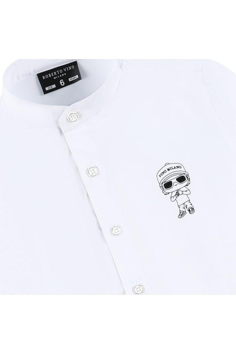 חולצה מכופתרת ROBERTO VINO ארוכה אייקון ילד בצד לילדים