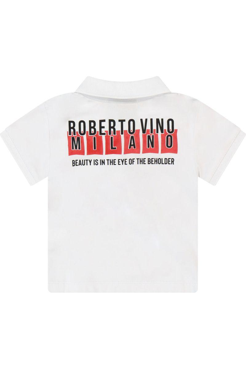 חולצת צווארון ROBERTO VINO אייקון ילד בצד לתינוקות