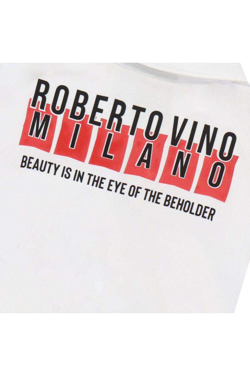 חולצת צווארון ROBERTO VINO אייקון ילד בצד לתינוקות