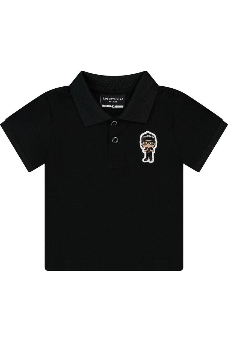 חולצת צווארון ROBERTO VINO אייקון ילד בצד לתינוקות