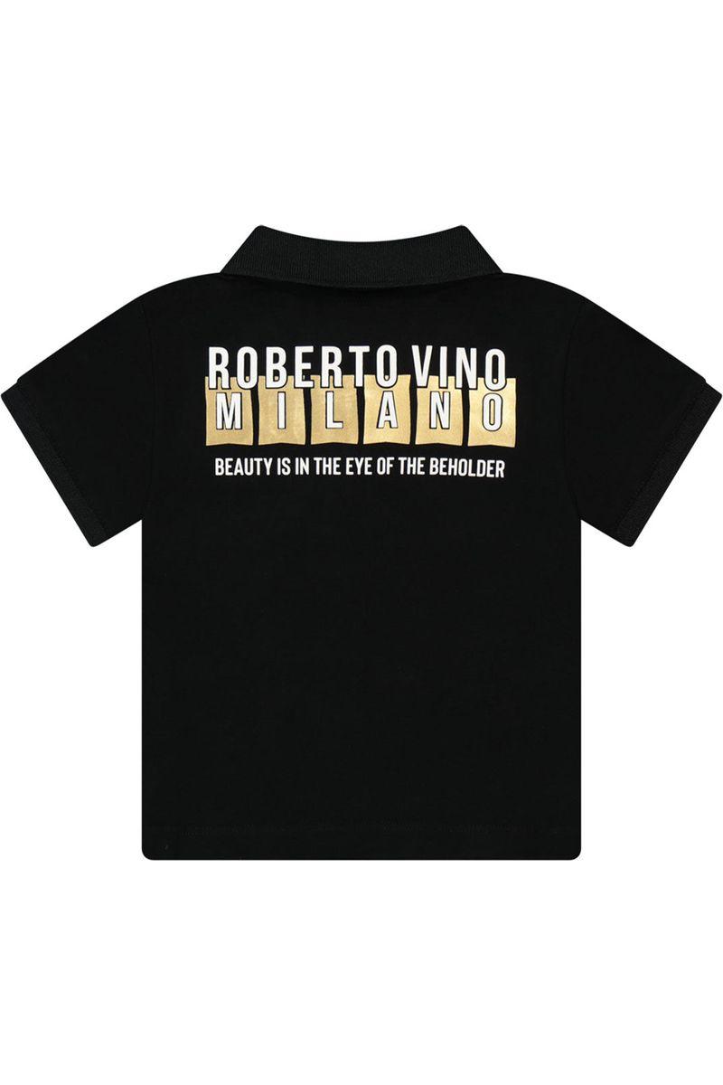 חולצת צווארון ROBERTO VINO אייקון ילד בצד לתינוקות