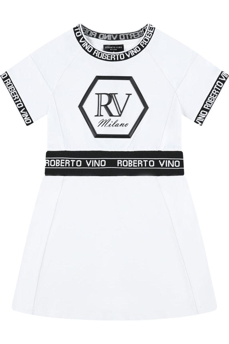 שמלת ROBERTO VINO לוגו משושה לילדות