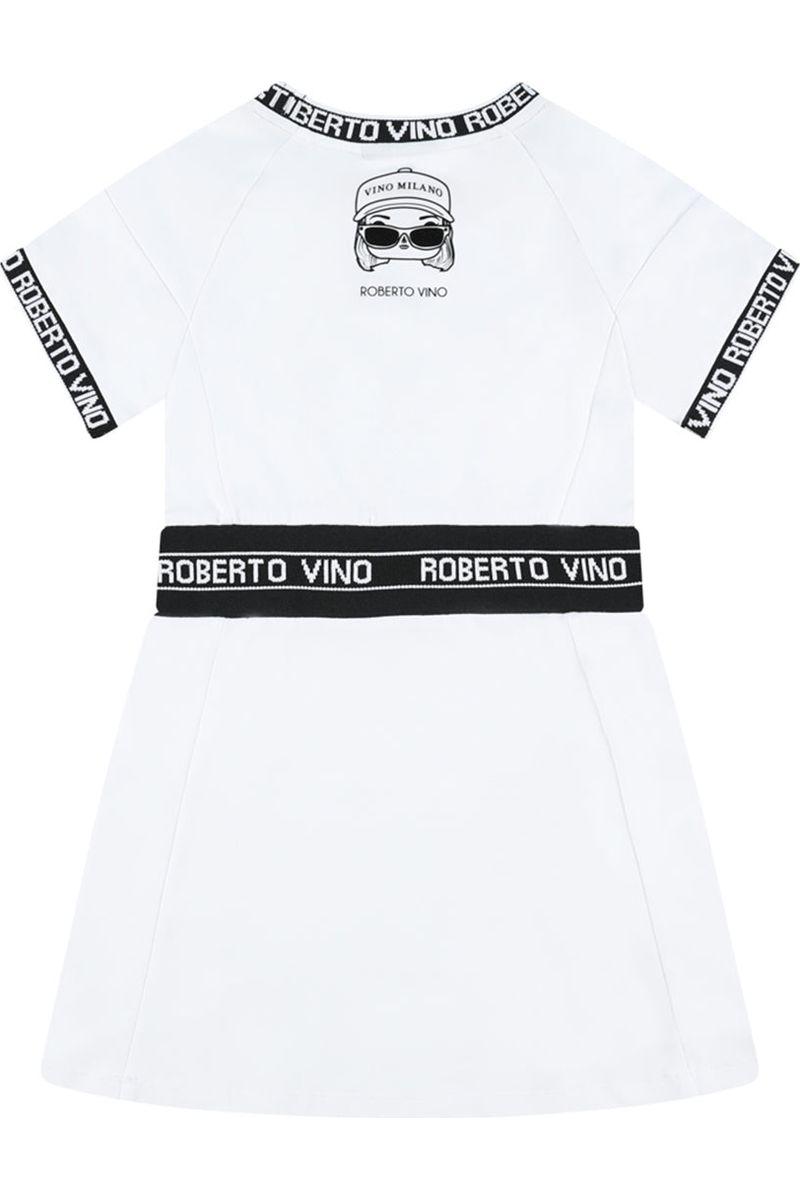 שמלת ROBERTO VINO לוגו משושה לילדות