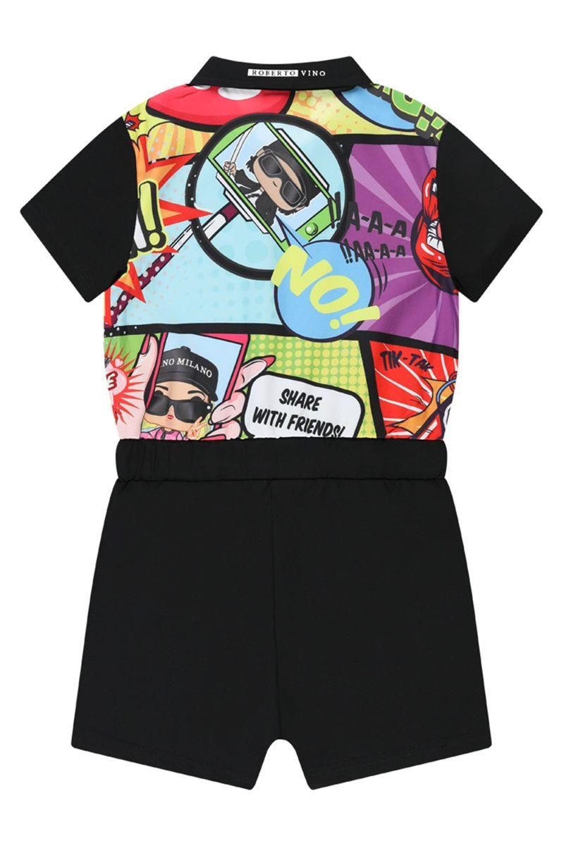 אוברול צווארון ROBERTO VINO קומיקס לילדות