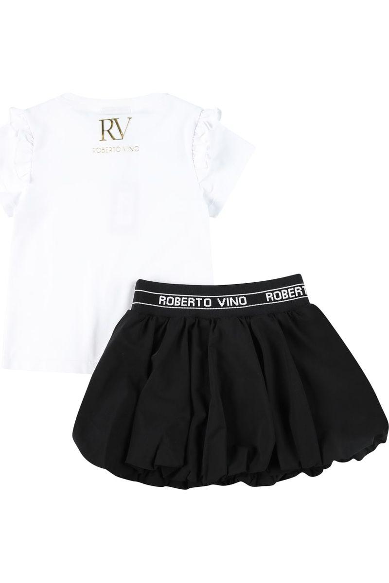 חליפת חצאית ROBERTO VINO מלמלה בכתפיים לילדות