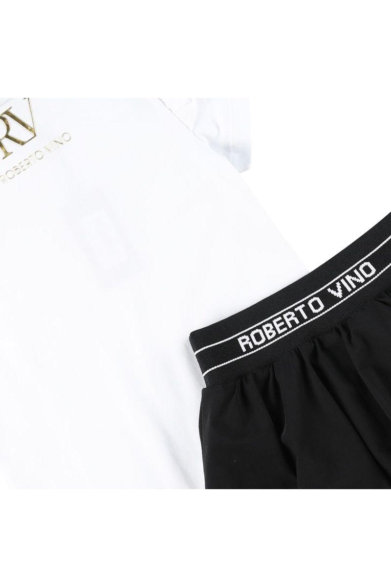 חליפת חצאית ROBERTO VINO מלמלה בכתפיים לילדות