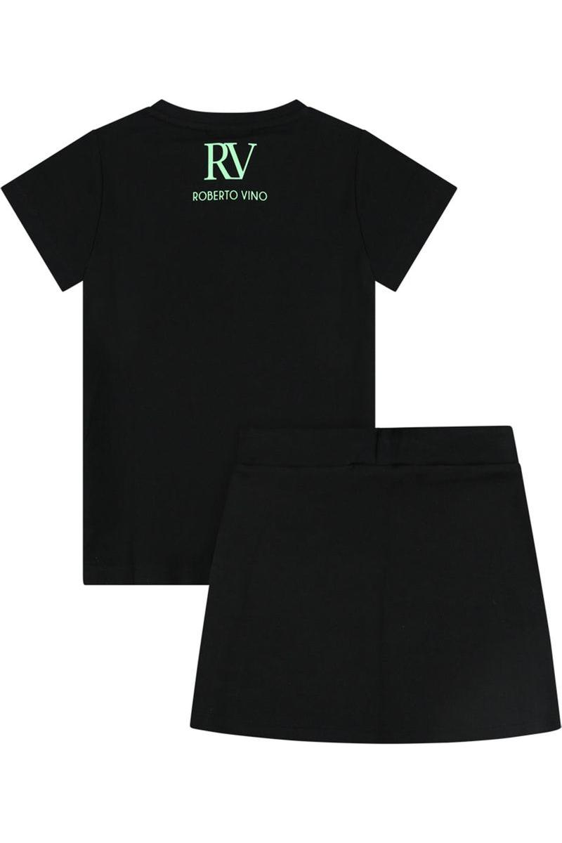 חליפת חצאית ROBERTO VINO הדפס צבעוני לילדות