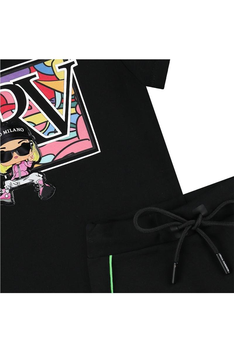 חליפת חצאית ROBERTO VINO הדפס צבעוני לילדות