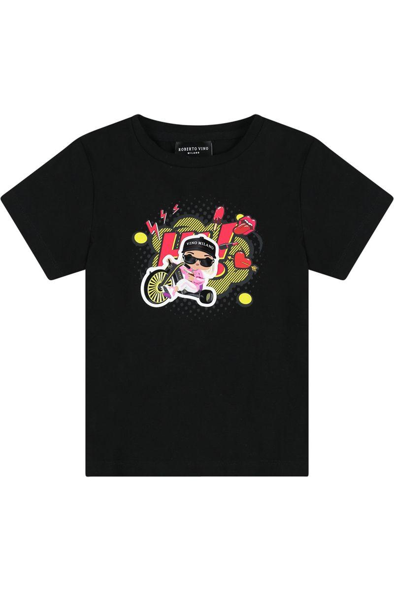 חולצת טי שרט ROBERTO VINO ילדה על תלת אופן לילדות