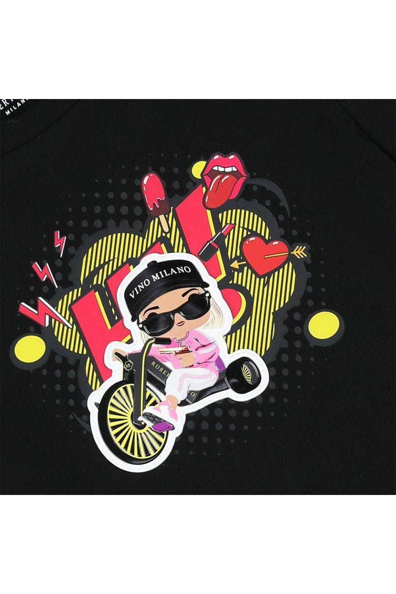 חולצת טי שרט ROBERTO VINO ילדה על תלת אופן לילדות