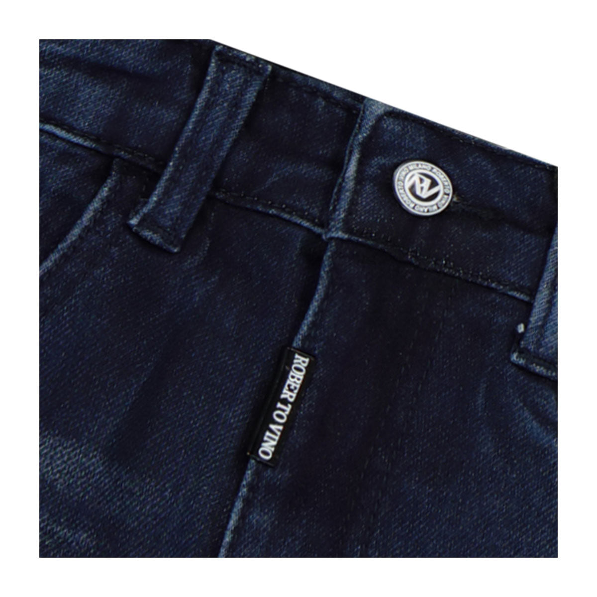 מכנסי ג'ינס ROBERTO VINO לוגו מקדימה לילדים