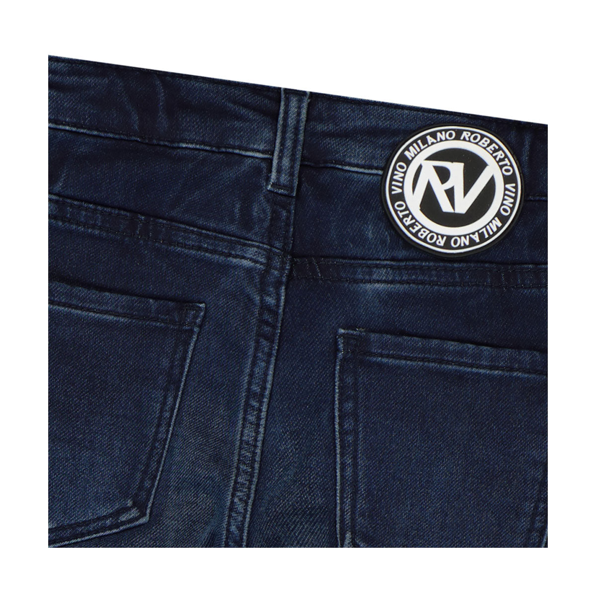 מכנסי ג'ינס ROBERTO VINO לוגו מקדימה לילדים