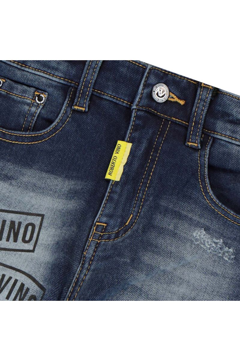 מכנסי ג'ינס ROBERTO VINO משופשפים לילדים