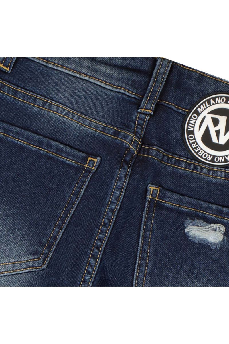 מכנסי ג'ינס ROBERTO VINO משופשפים לילדים