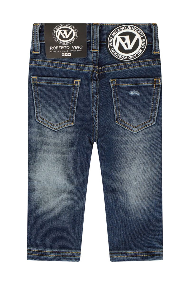 מכנסי ג'ינס ROBERTO VINO משופשפים לתינוקות