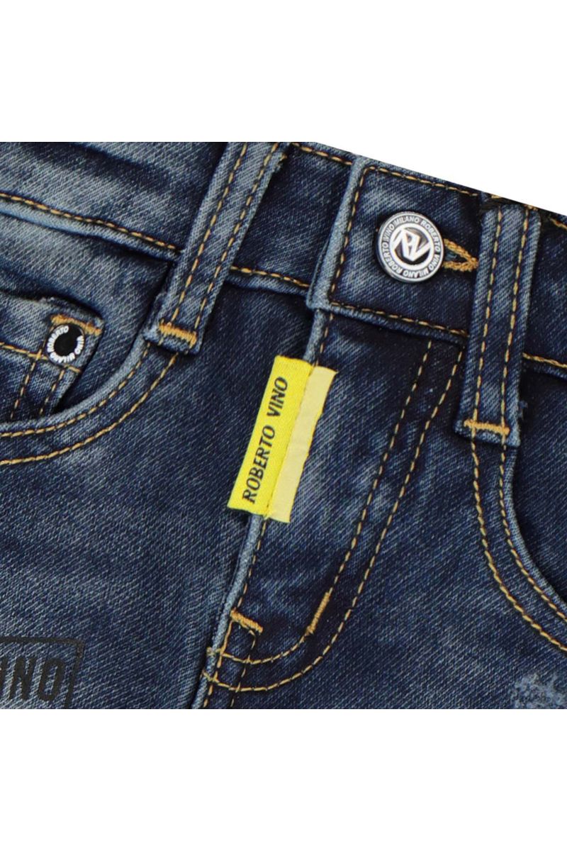 מכנסי ג'ינס ROBERTO VINO משופשפים לתינוקות