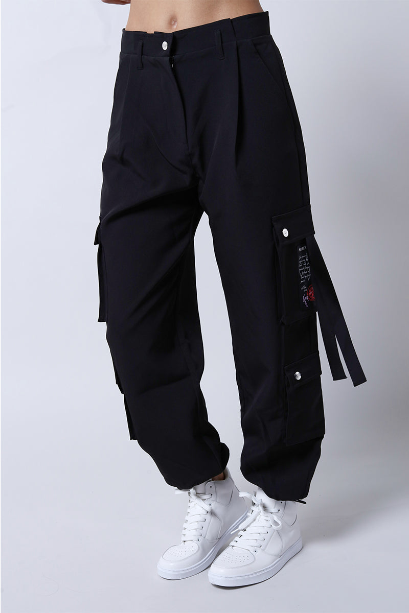 מכנס בד ROBERTO VINO בצבע שחור לנשים