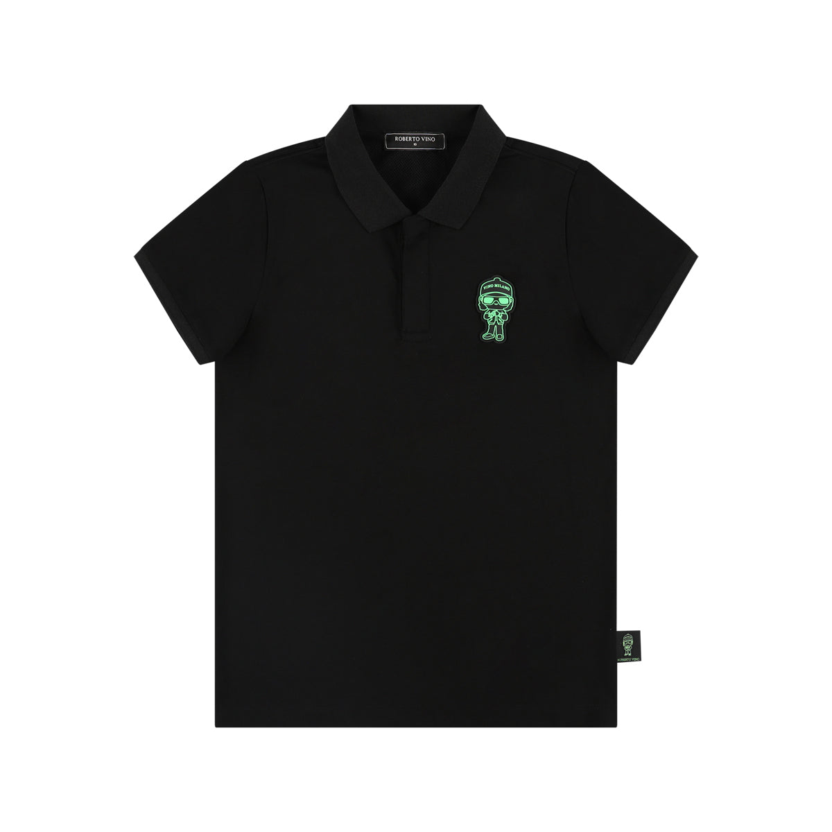 חולצת פולו סגירת ריצ'רץ' לוגו בצבע ROBERTO VINO ילדים