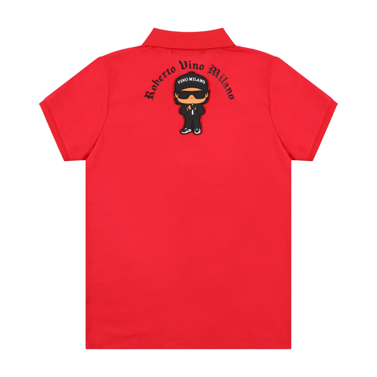חולצת פולו סגירת ריצ'רץ' לוגו אחורי ממותג ROBERTO VINO ילדים